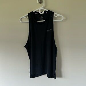 Nike Women Black Mesh Raceback Sportwear Tank Top Size Large